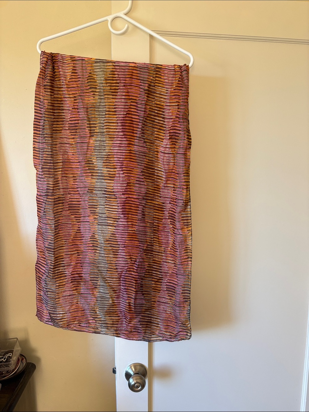 Multicolor Striped Sheer Scarf